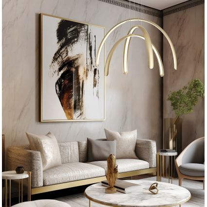 LED lustrs uz kabeļa MEGAN LED/41W/230V zelta krāsā