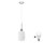 LED lustrs uz troses HARMA 1xE27/60W/230V Ø 14 cm matēts hroms/balts