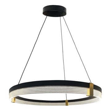 LED lustrs uz troses TRIANGLE LED/40W/230V 3000/4000/6000K diam. 60 cm melns