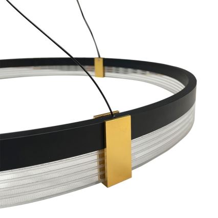 LED lustrs uz troses TRIANGLE LED/40W/230V 3000/4000/6000K diam. 60 cm melns
