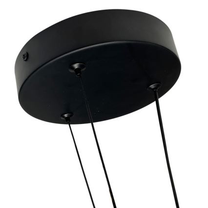 LED lustrs uz troses TRIANGLE LED/40W/230V 3000/4000/6000K diam. 60 cm melns