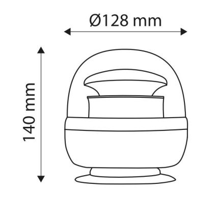 LED Magnētiska brīdinājuma bākuguns LIGHT LED SMD 2835/12-24V