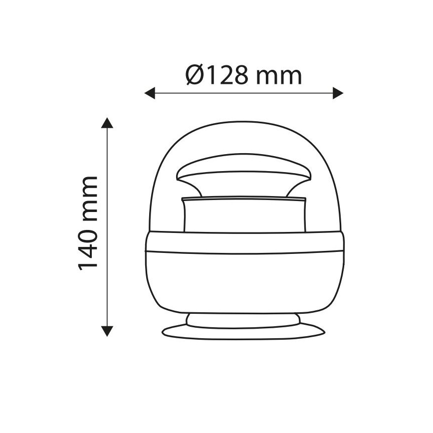 LED Magnētiska brīdinājuma bākuguns LIGHT LED SMD 2835/12-24V