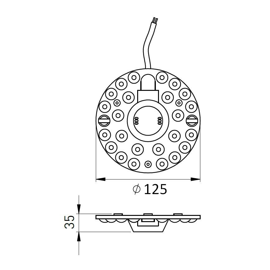 LED magnētiskais modulis LED/12W/230V Ø 12,5 cm 2700/3000/4000/5000/6500K