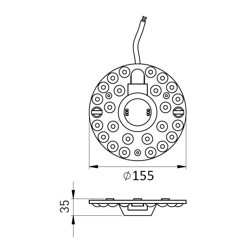 LED magnētiskais modulis LED/18W/230V Ø 15,5 cm 2700/3000/4000/5000/6500K