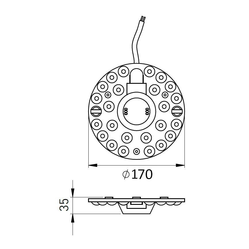 LED magnētiskais modulis LED/18W/230V Ø 17 cm 2700/3000/4000/5000/6500K