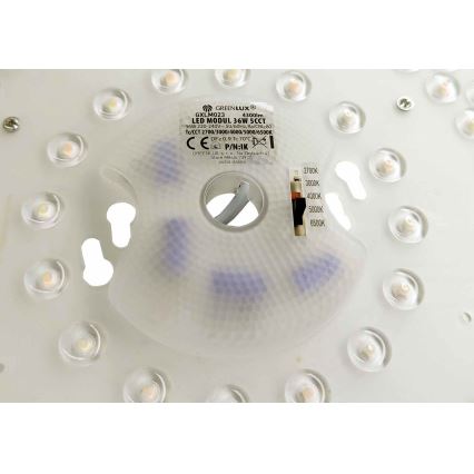 LED magnētiskais modulis — 36 W, 230 V, Ø 24 cm, krāsu temperatūras: 2700/3000/4000/5000/6500 K