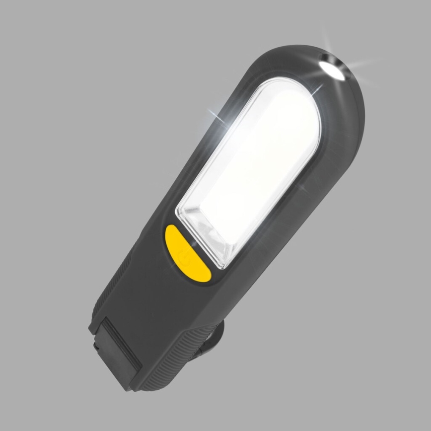 LED Magnētisks lukturītis LED/3W/3xAAA