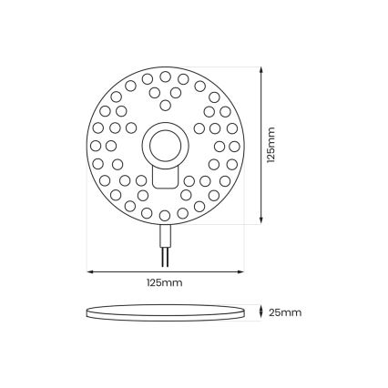 LED Magnētisks modulis LED/12W/230V d. 12,5 cm 3000K