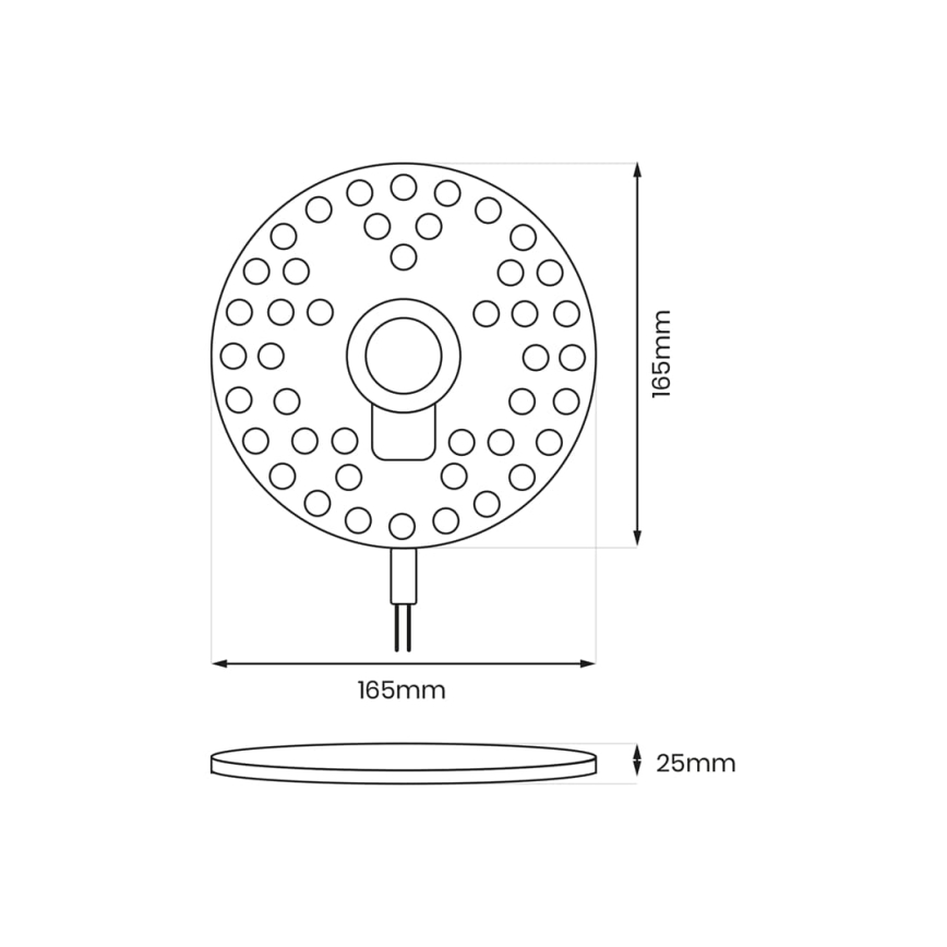LED Magnētisks modulis LED/20W/230V d. 16,5 cm 3000K