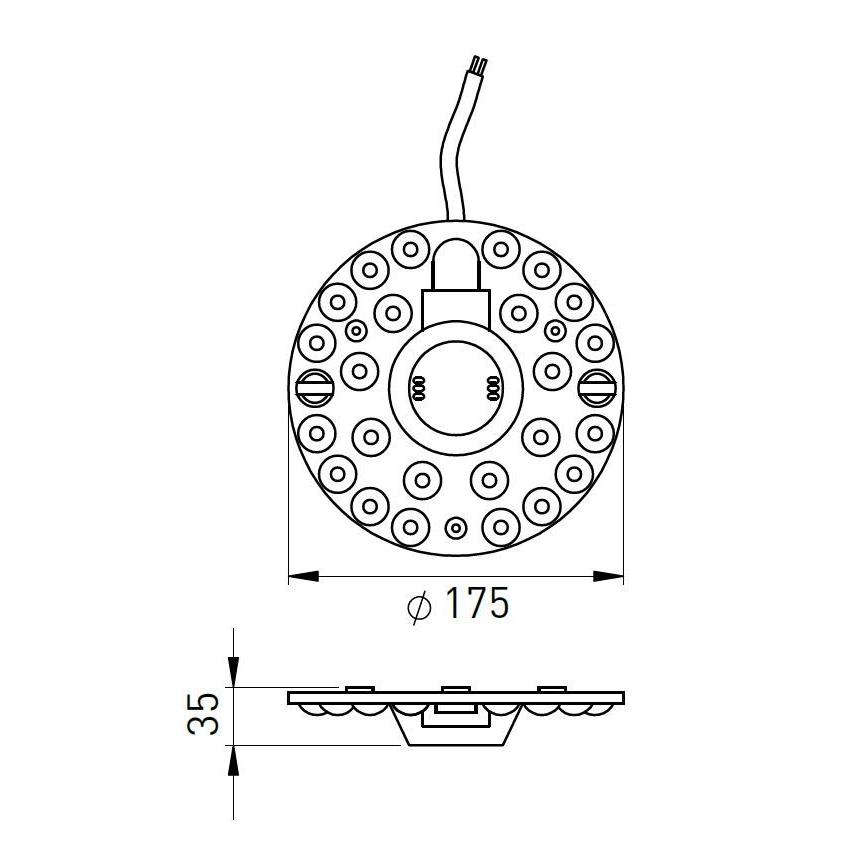 LED Magnētisks modulis LED/24W/230V d. 17,5 cm 2700/3000/4000/5000/6500K