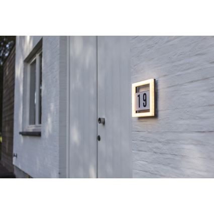 LED Mājas numurs ALICE LED/13W/230V IP44 3000K antracīta