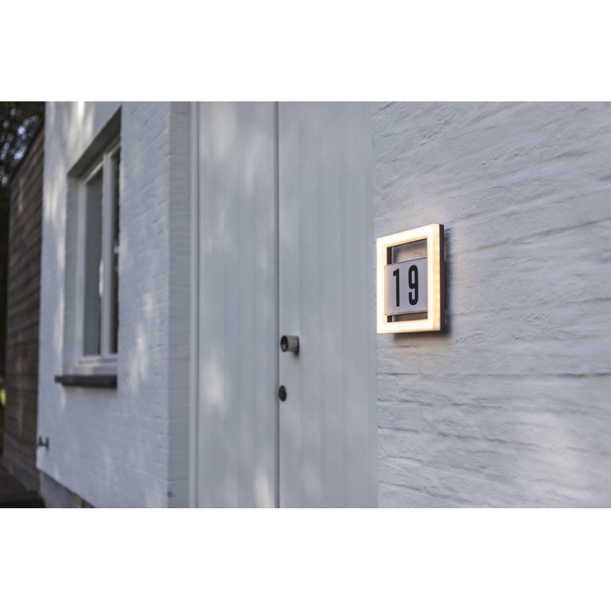 LED Mājas numurs ALICE LED/13W/230V IP44 3000K antracīta