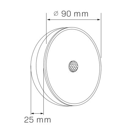 LED Mēbeļu apgaismojums ar sensoru LED/1,2W/4,5V 3xAA matēts hroms