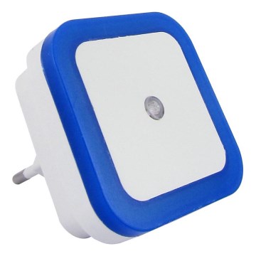 LED Nakts gaisma ar krēslas sensoru LED/0,5W/230V zila