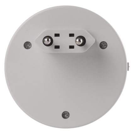 LED nakts gaismeklis kontaktligzdai ar fotosensoru+2xUSB 3xLED/0,3W/230V