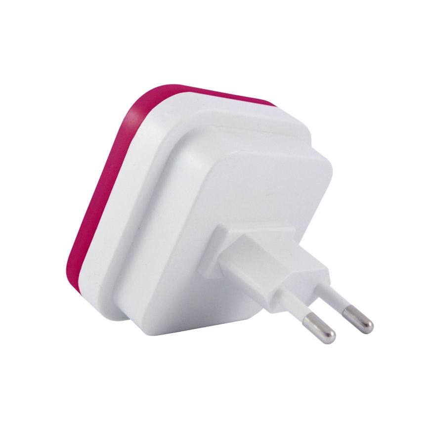 LED nakts lampa ar krēslas sensoru LED/0,5W/230V rozā