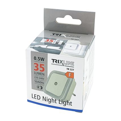 LED Nakts lampa ar sensoru LED/0,5W/230V, balts