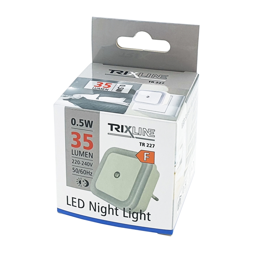 LED Nakts lampa ar sensoru LED/0,5W/230V, balts