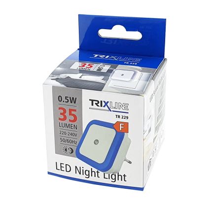 LED Nakts lampa ar sensoru LED/0,5W/230V zila