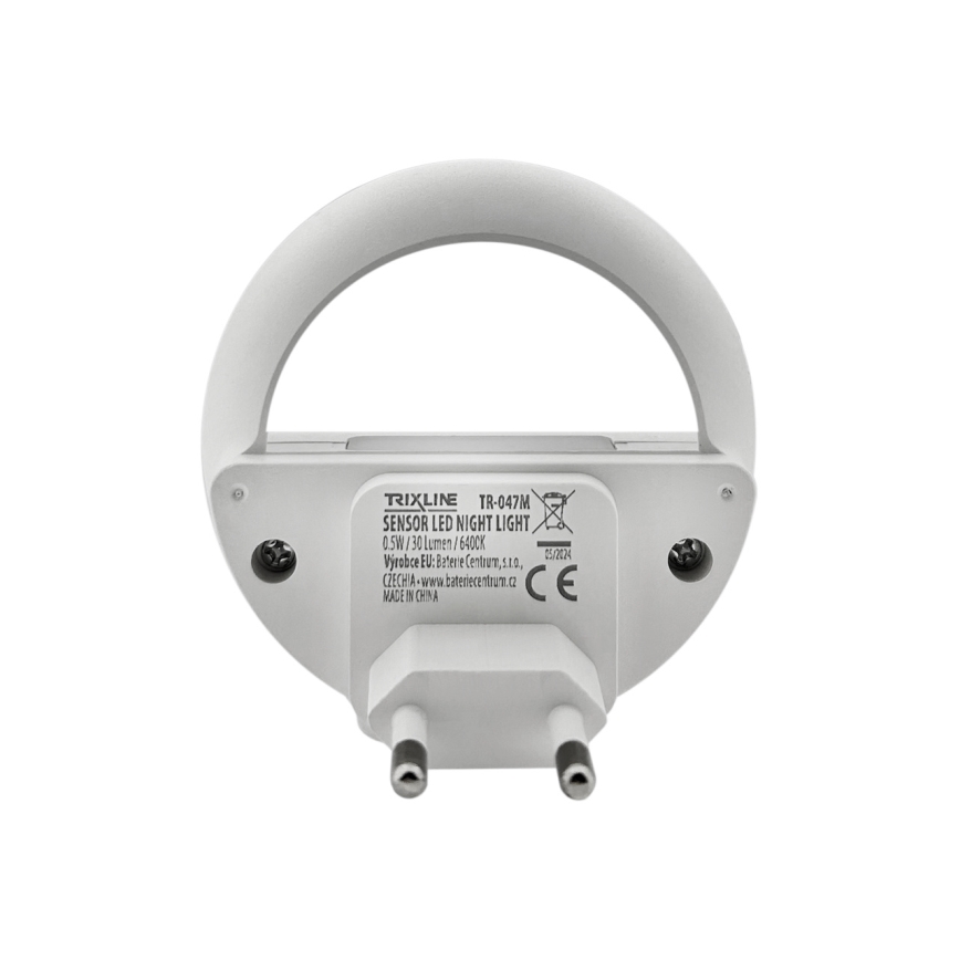 LED Nakts lampiņa ar krēslas sensoru LED/0,5W/230V balta