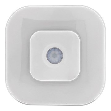 LED naktslampa ar sensoru LED/0,5W/4,5V 3xAAA, balta