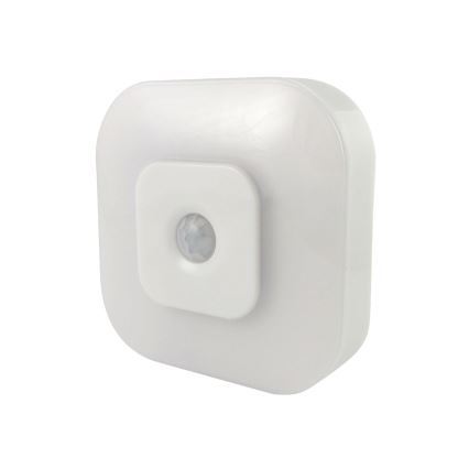 LED naktslampa ar sensoru LED/0,5W/4,5V 3xAAA, balta