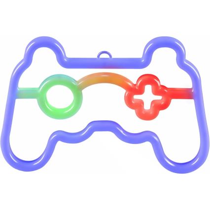 LED Neona sienas dekors GAME LED/3W/3xAA USB zila