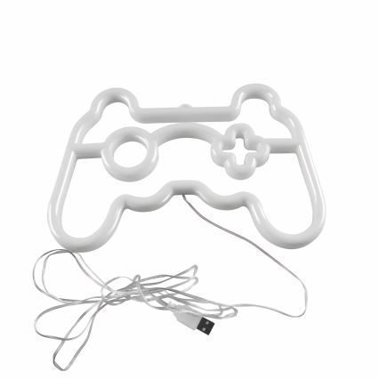 LED Neona sienas dekors GAME LED/3W/3xAA USB zila
