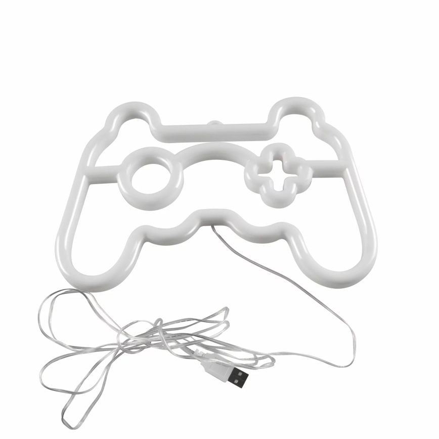 LED Neona sienas dekors GAME LED/3W/3xAA USB zila
