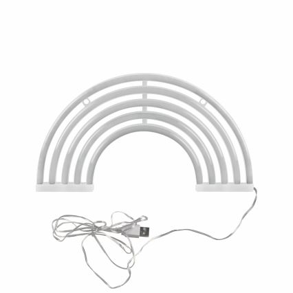 LED Neona sienas dekors RAINBOW LED/3W/3xAA USB daudzkrāsaina