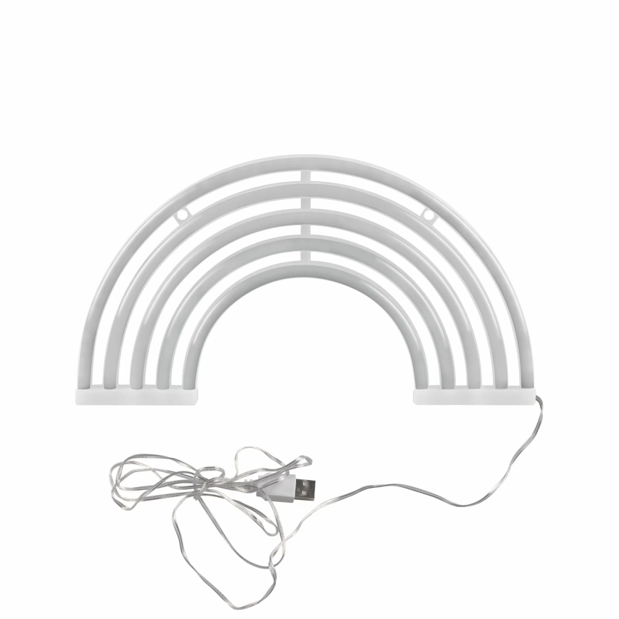 LED Neona sienas dekors RAINBOW LED/3W/3xAA USB daudzkrāsaina