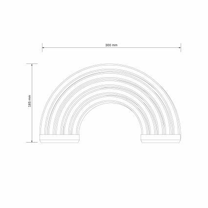 LED Neona sienas dekors RAINBOW LED/3W/3xAA USB daudzkrāsaina