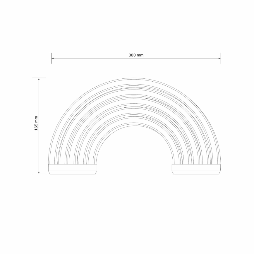 LED Neona sienas dekors RAINBOW LED/3W/3xAA USB daudzkrāsaina