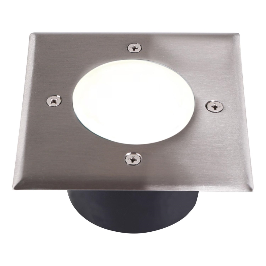 LED Pagalma lampa MIVO LED/3W/230V 12x12 cm IP67 matēts hroms