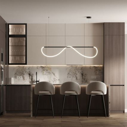 LED pakaramā lampa ar stiepli MELECA LED/36W/230V 3000/4000/6000K 160 cm melna