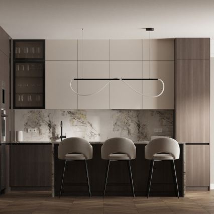 LED pakaramā lampa ar stiepli MELECA LED/36W/230V 3000/4000/6000K 160 cm melna