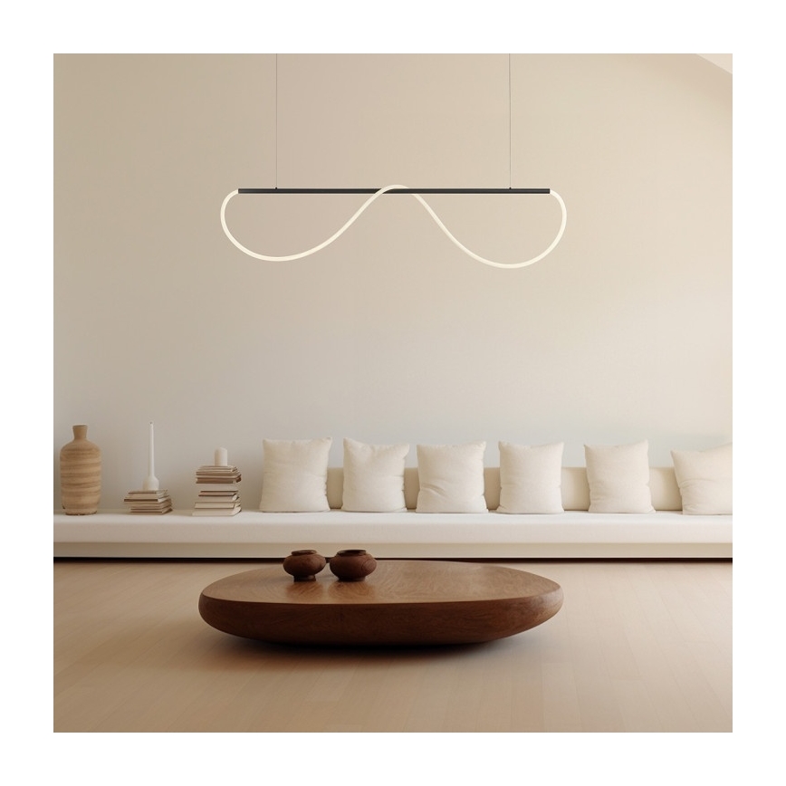 LED pakaramā lampa ar stiepli MELECA LED/36W/230V 3000/4000/6000K 160 cm melna