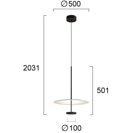 LED pakaramā lampa uz vada ROSS LED/13W/230V melna/balta