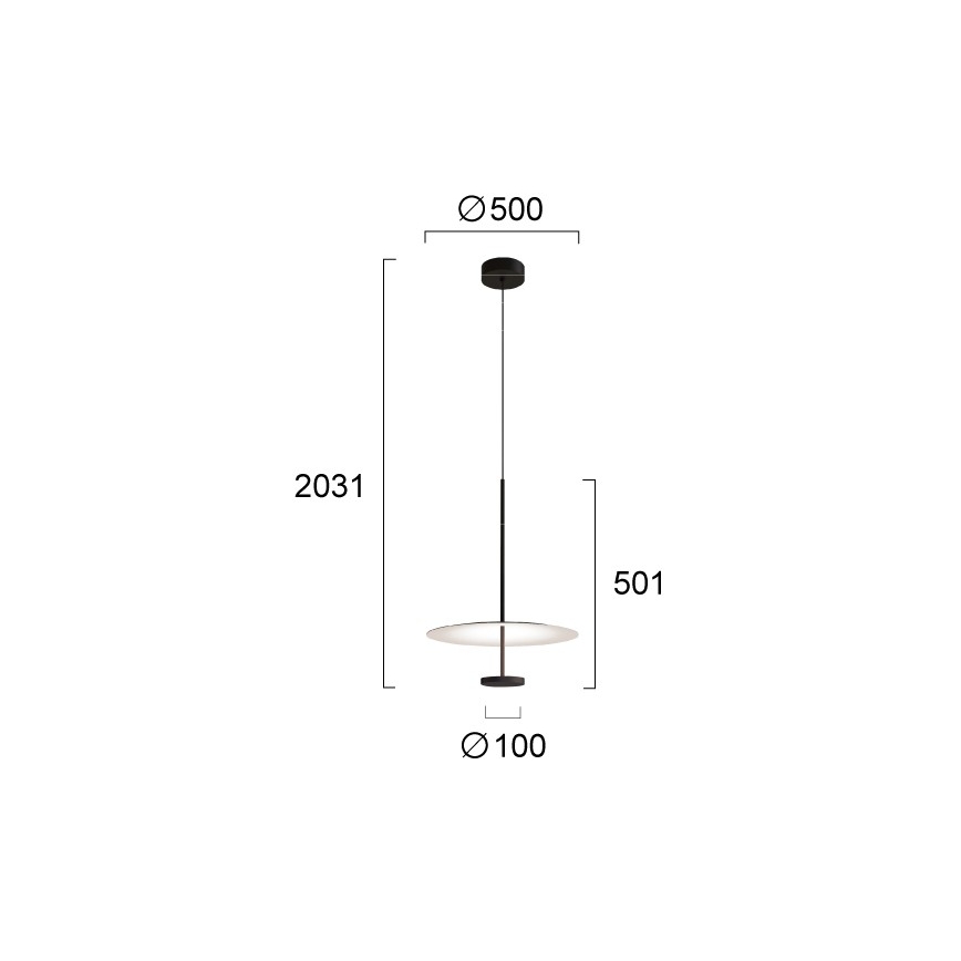 LED pakaramā lampa uz vada ROSS LED/13W/230V melna/balta