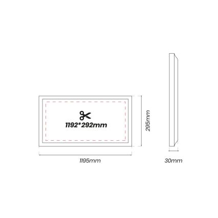 LED Panelis LED/48W/230V 4000K 120x30 cm