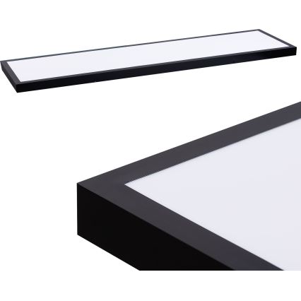 LED Panelis LED/60W/230V 4000K 30x120 cm melna