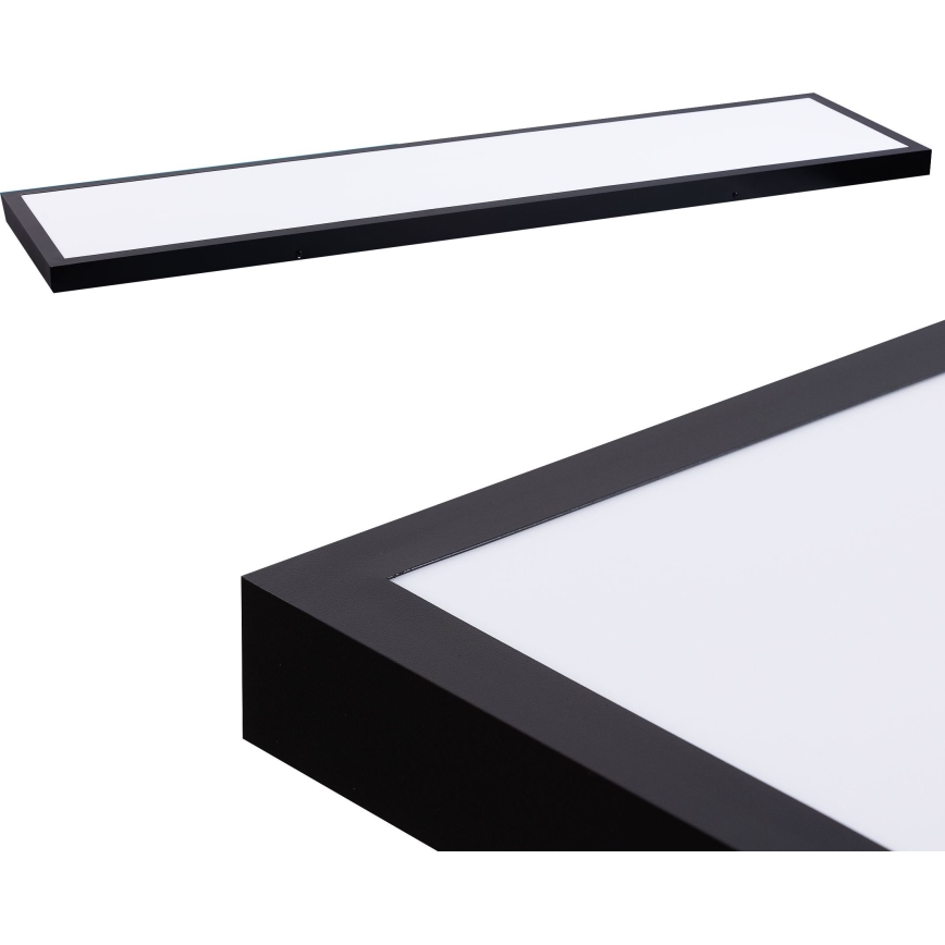 LED Panelis LED/60W/230V 4000K 30x120 cm melna
