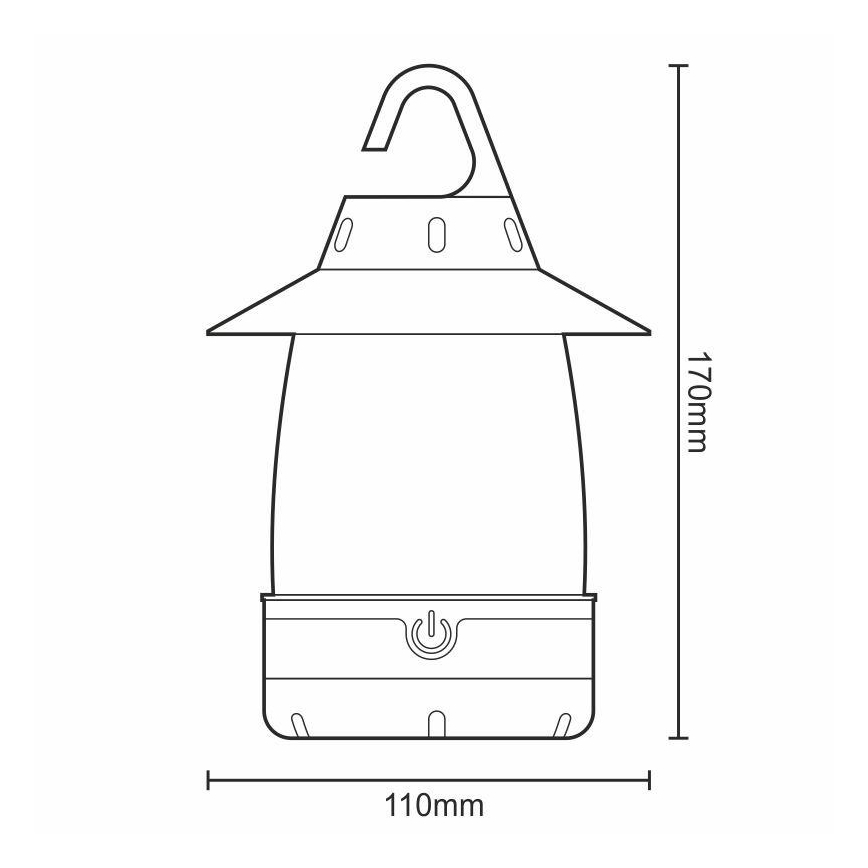 LED Pārnēsājama lampa 3xLED/4xAA IPX4