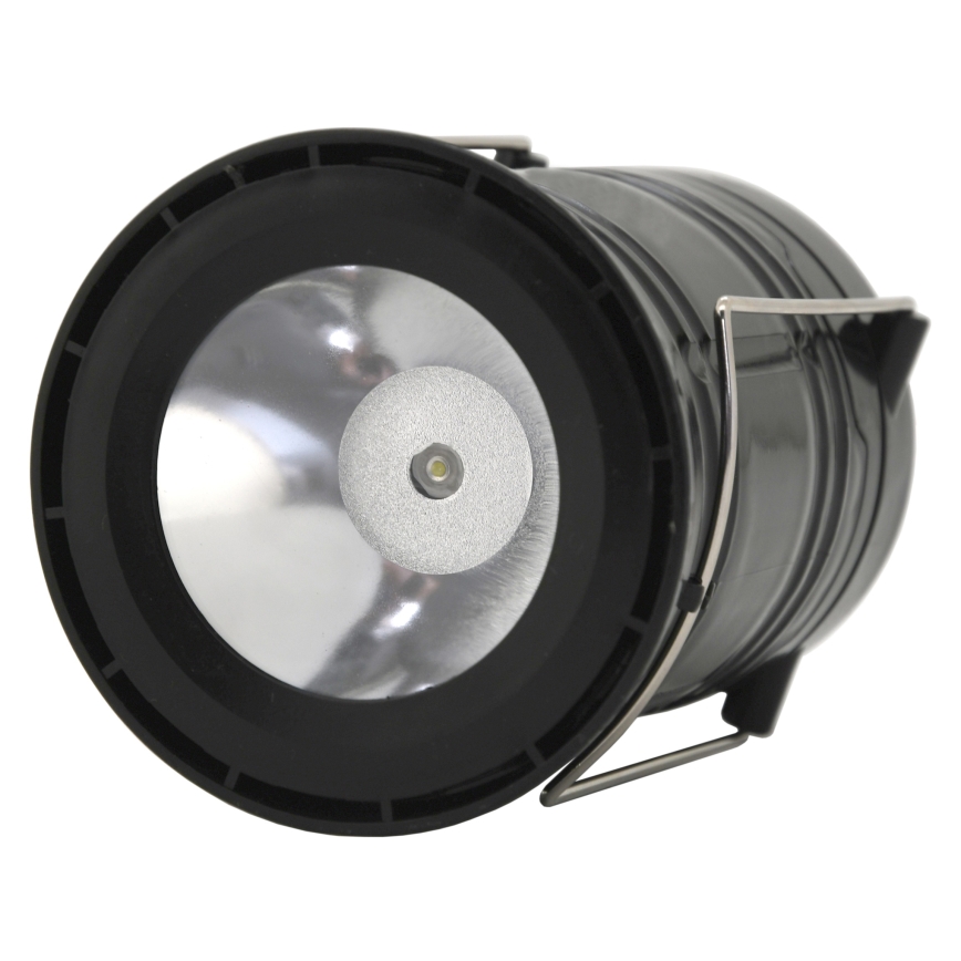 LED Pārnēsājama saules enerģijas lampa LED/1200mAh melna