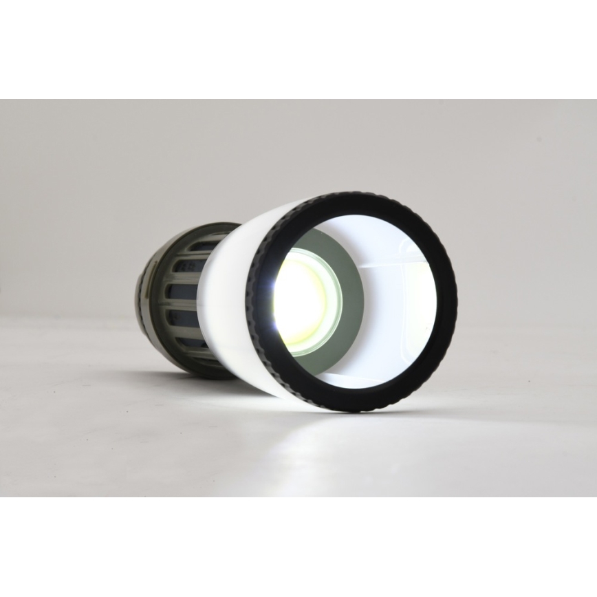 LED Pārnēsājama uzlādējama lampa ar kukaiņu slazdu LED/2W/1800mAh/3xAAA IPX4 zaļa