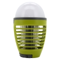 LED Pārnēsājama uzlādējama lampa ar kukaiņu slazdu LED/2W/3,7V 1800 mAh IPX4 zaļa