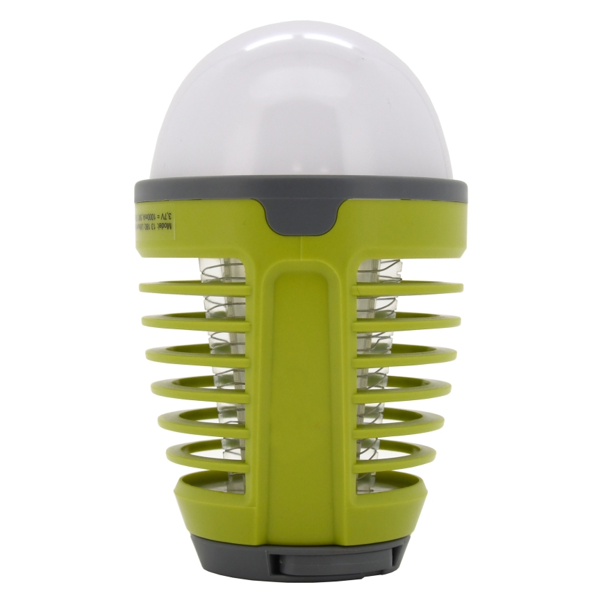LED Pārnēsājama uzlādējama lampa ar kukaiņu slazdu LED/2W/3,7V 1800 mAh IPX4 zaļa