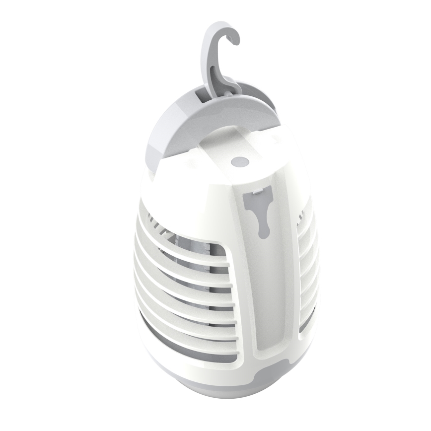 LED Pārnēsājama uzlādējama lampa ar kukaiņu slazdu LED/5W/1800 mAh IPX4 balta/pelēka