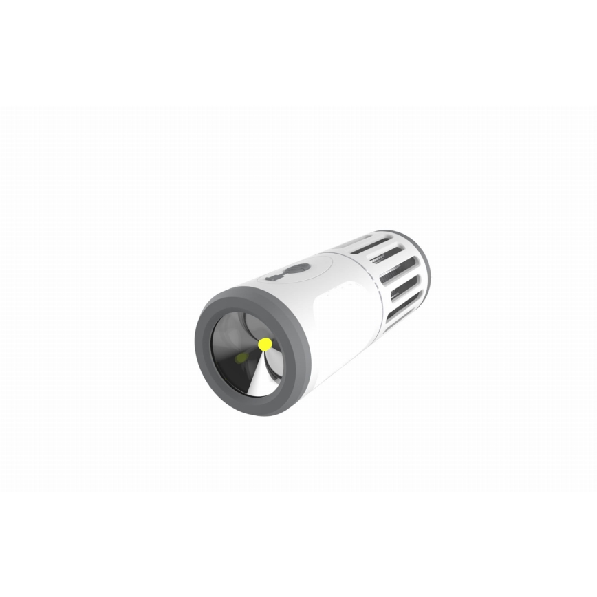 LED Pārnēsājama uzlādējama lampa ar kukaiņu slazdu LED/6W/1800 mAh IPX4 balta/pelēka
